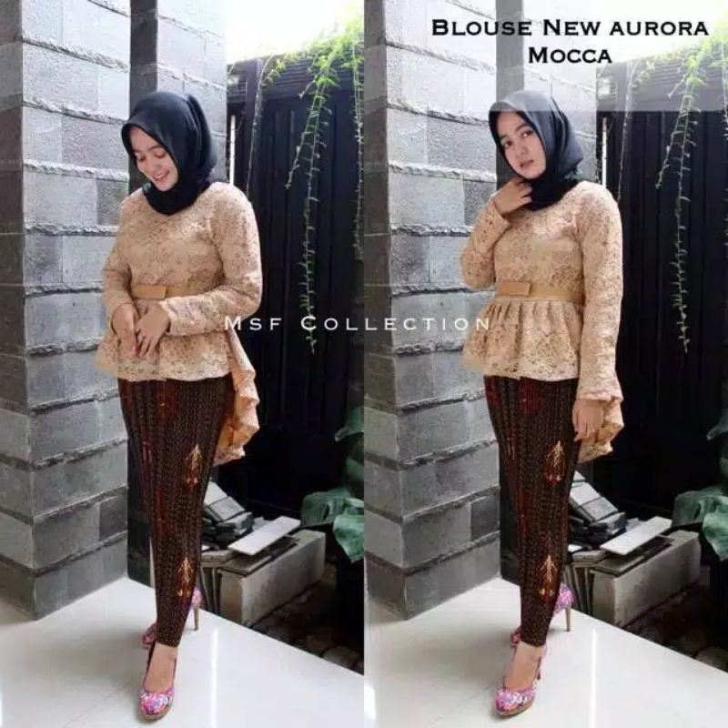IndahKebaya | SETELAN KEBAYA AURORA KEKINIAN / WISUDA / AKAD NIKAH / KONDANGAN / PESTA ACARA / REAL