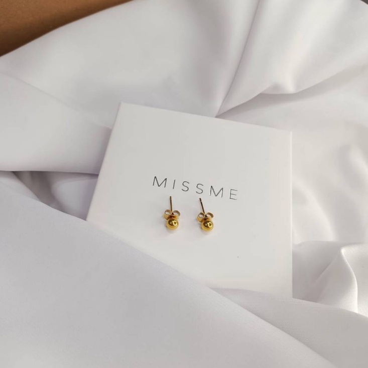 anting cantik pesta two model titanium + box