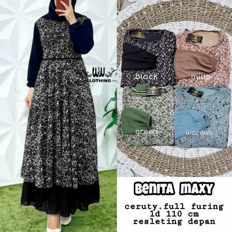 ( RESTOK ) GAMIS MAXY BENITA // BENITA MAXY BUSUI ORI BY W&W