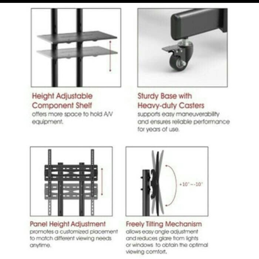 BRACKET STANDING LOOKTECH / BRAKET TV BERDIRI LOOKTECH 65S