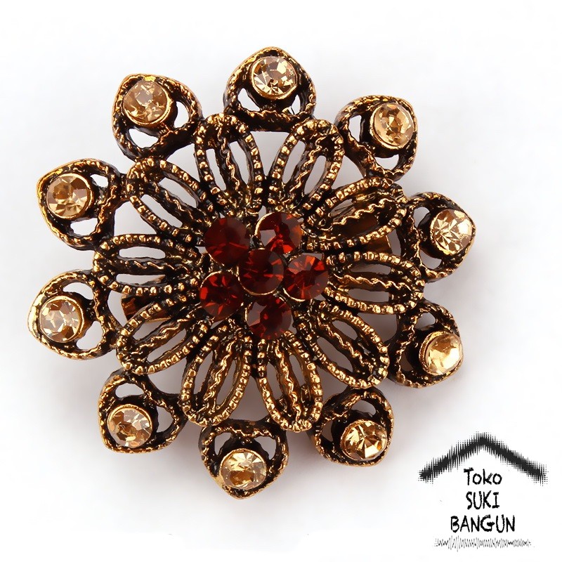 BRK 013-016 Bros Pin Mungil Bunga Wanita Fashion Flower Brooch Women