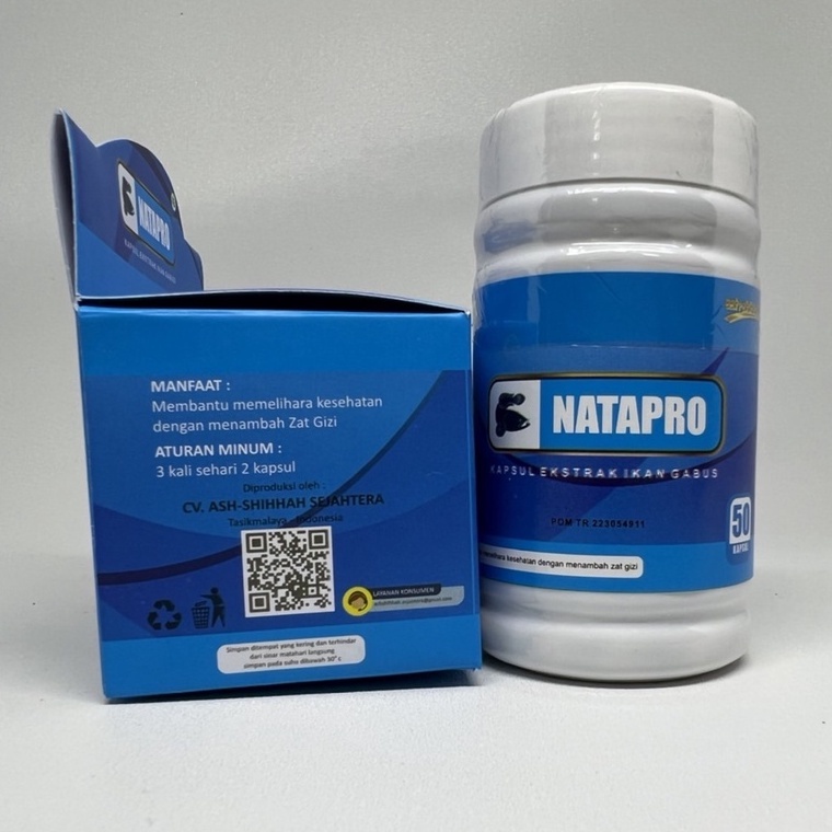 Pro Albumin Ash-Shihhah KEMASAN BARU - NATAPRO | Asihah Ektrak Ikan Gabus NATA PRO | Ikan Kutuk 50 Kapsul