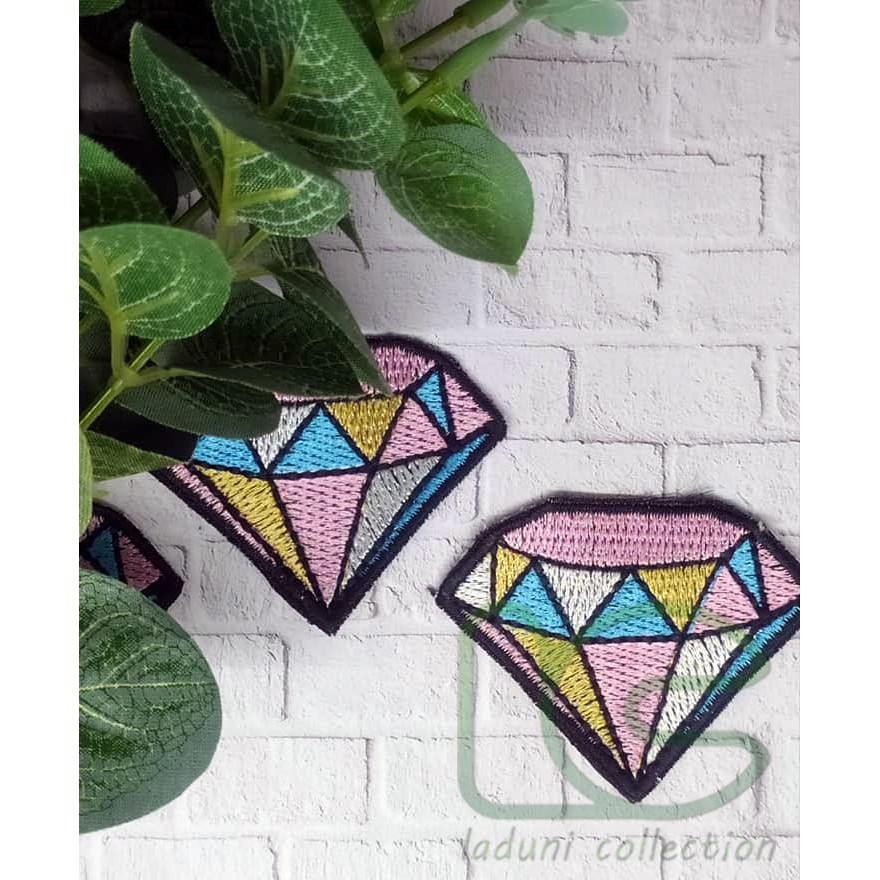 Patch bordir DIAMOND/ Patch berlian lucu