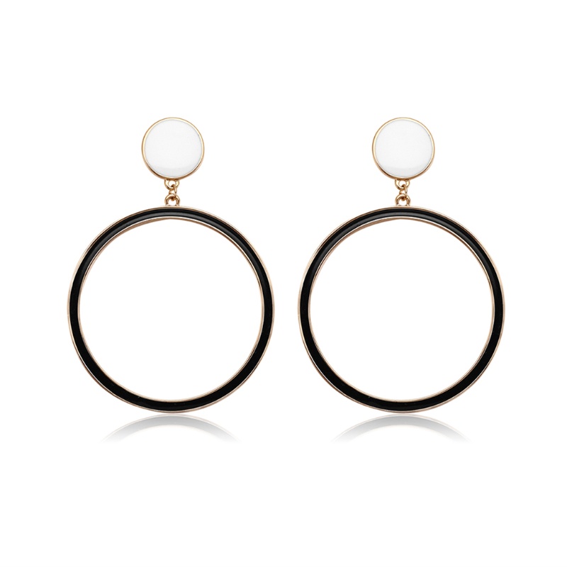 SIY  Women Earrings Luxury Jewelry Elegant Round Dangle Charms Circle Fashion Wedding