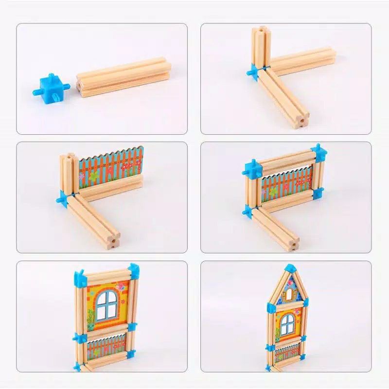 Mainan Edukasi Architecture Wooden Blocks