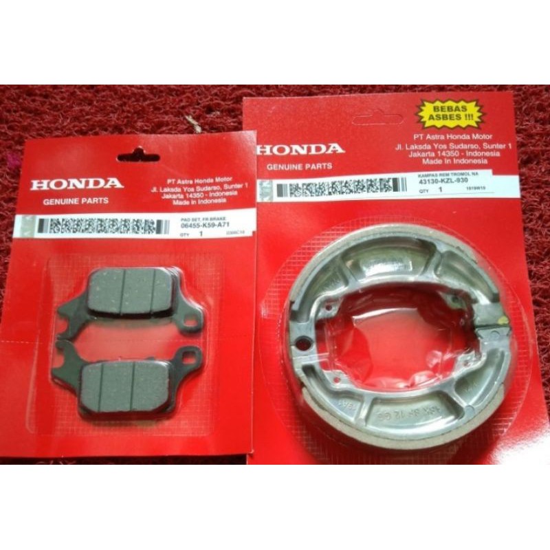 KAMPAS REM DEPAN BELAKANG VARIO 150 ORI
