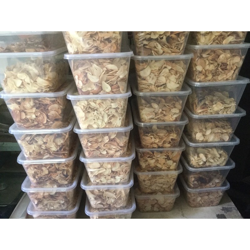 

Dried sliced pure garlic (toasted garlic) gross weight 250gr