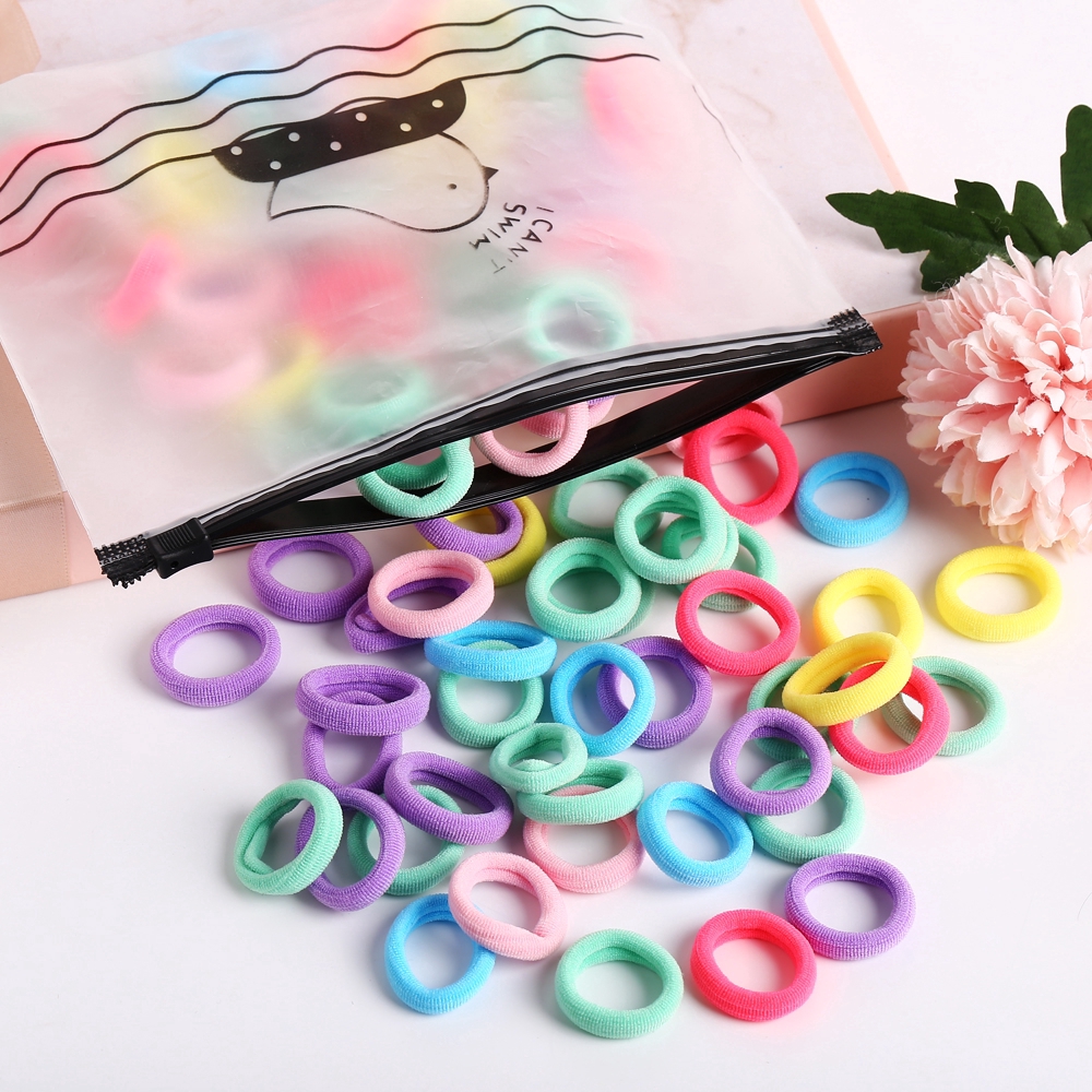 Hair Accessories Hair Ring Lovely Child Candy Colors Fluorescent Color Hair Rope  Small Rubber Band