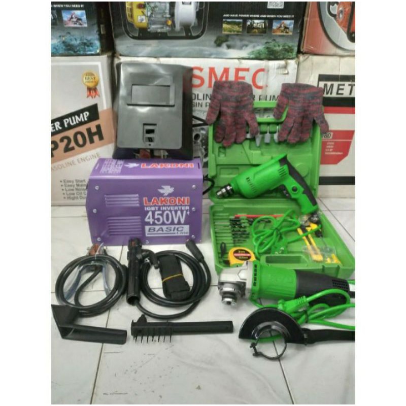 Paket Mesin Las Lakoni 450w 3in1