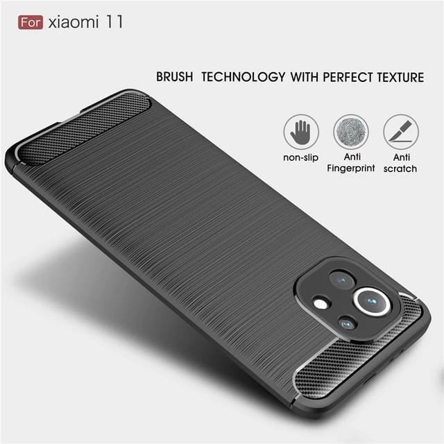 Xiaomi Mi 11 Mi 11 Lite Mi 11 Ultra Mi 10 Mi 10 Pro Mi 9 MI 9 SE Soft Case Brushed Carbon