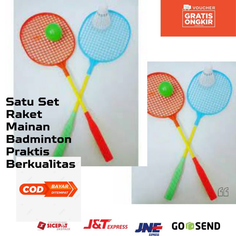 RAKET PLASTIK MAINAN RAKET BADMINTON - MAINAN RAKET ANAK MURAH