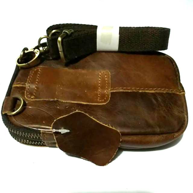 Sarung hp kulit asli  triple impor buffle plus selempang - dompet hp kulit asli 3 ruang