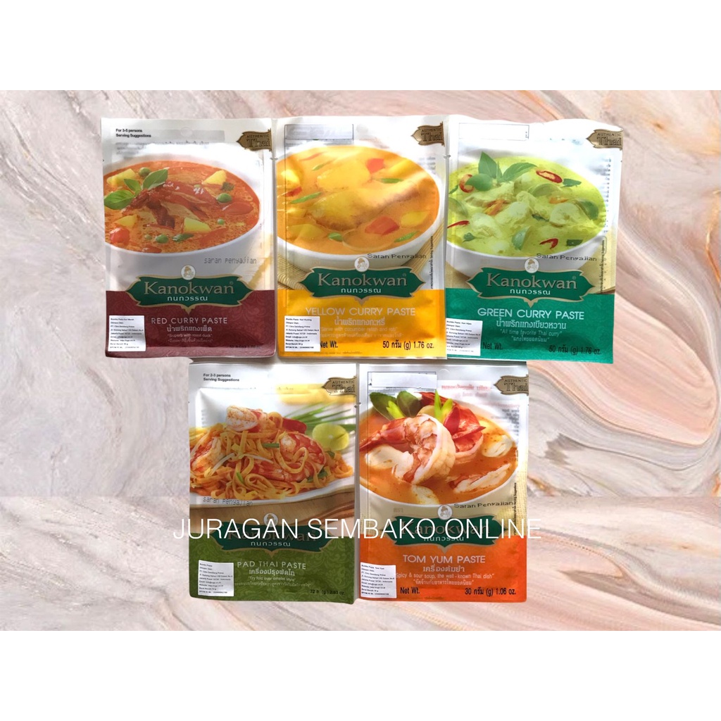 KANOKWAN Bumbu curry tomyum tom yum tomyam pad thai ALL Varian / Kanokwan Bumbu Instant thailand