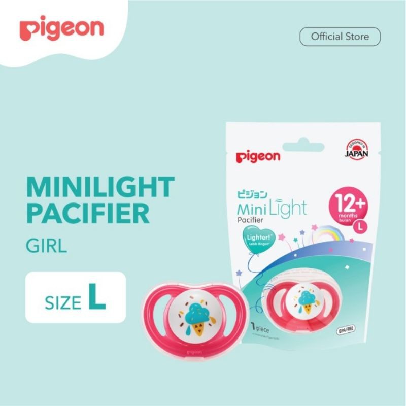 Empeng Pigeon Pacifier Minilight Ukuran S M L