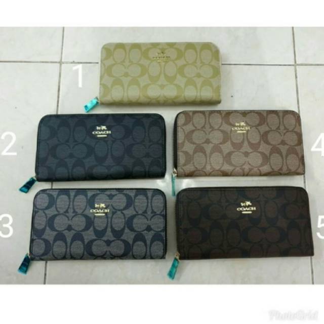 Dompet kulit panjang wanita coach