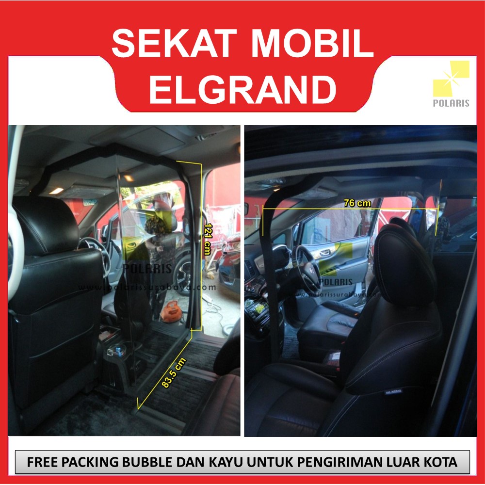 PARTISI MOBIL/SEKAT MOBIL/PENGAMAN COVID/PARTISI AKRILIK ELGRAND