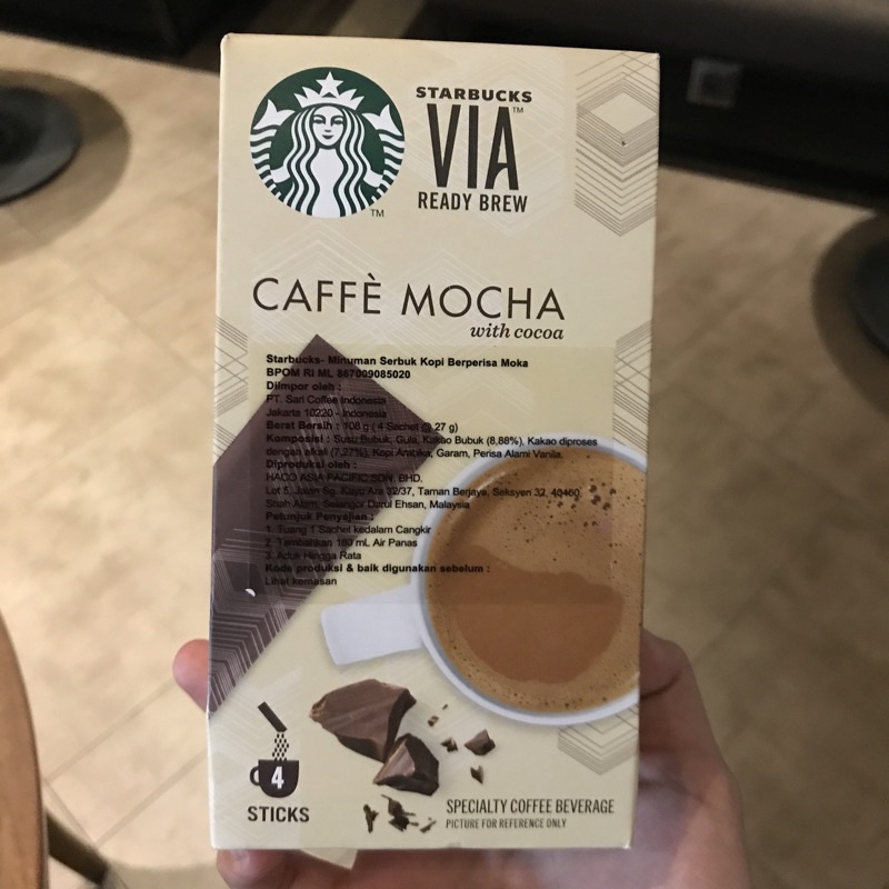 

Starbucks Via Flavoured coffee instant coffee 4 sticks / kopi starbucks sachet caffe mocha vanilla latte caramel latte