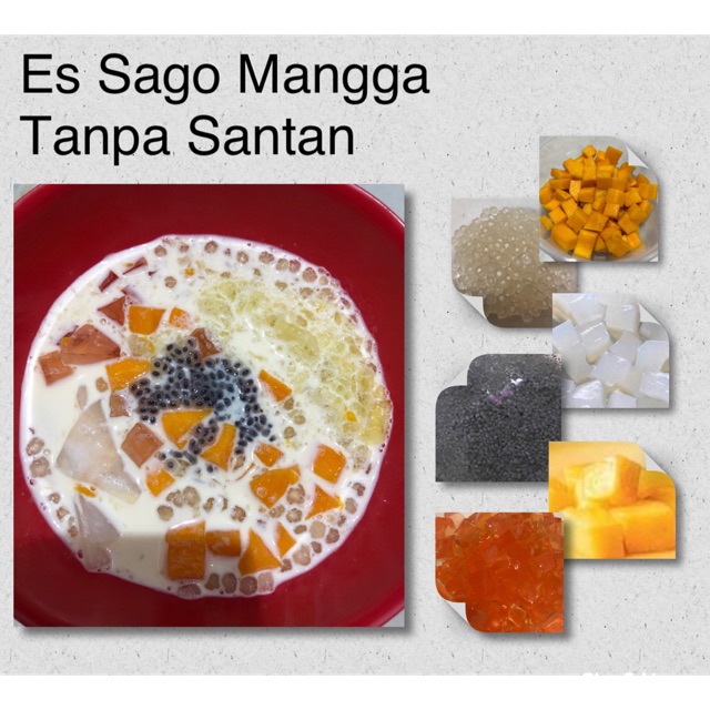 

Es Sago Mangga Tanpa Santan