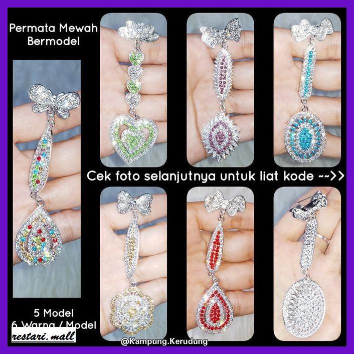 MILSUM-SIROSESKA- BROS DAGU PERMATA MEWAH BERMODEL AKSESORIS PENITI JUNTAI JILBAB HIJAB -2021