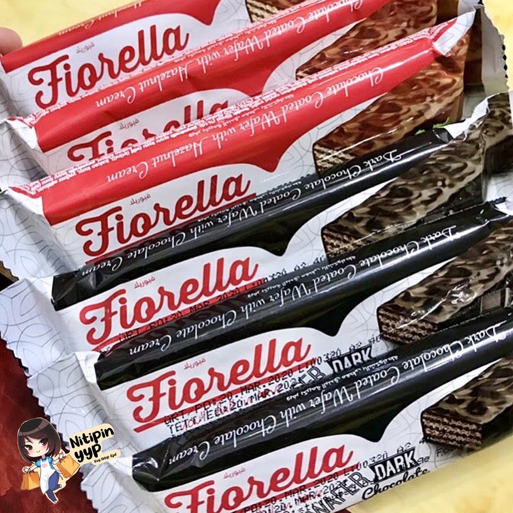 Coklat FIORELLA Wafer Import Turkey - Fiorella Coated Chocolate &amp; Dark Chocolate Wafer - Wafer Biscuit Lapis Coklat Turki (40gr)