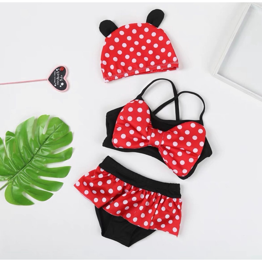 PAKAIAN BAJU RENANG MICKEY MINNIE PINEAPPLE NENAS BIKINI SET SWIMSUIT ANAK BAYI BALITA IMPOR