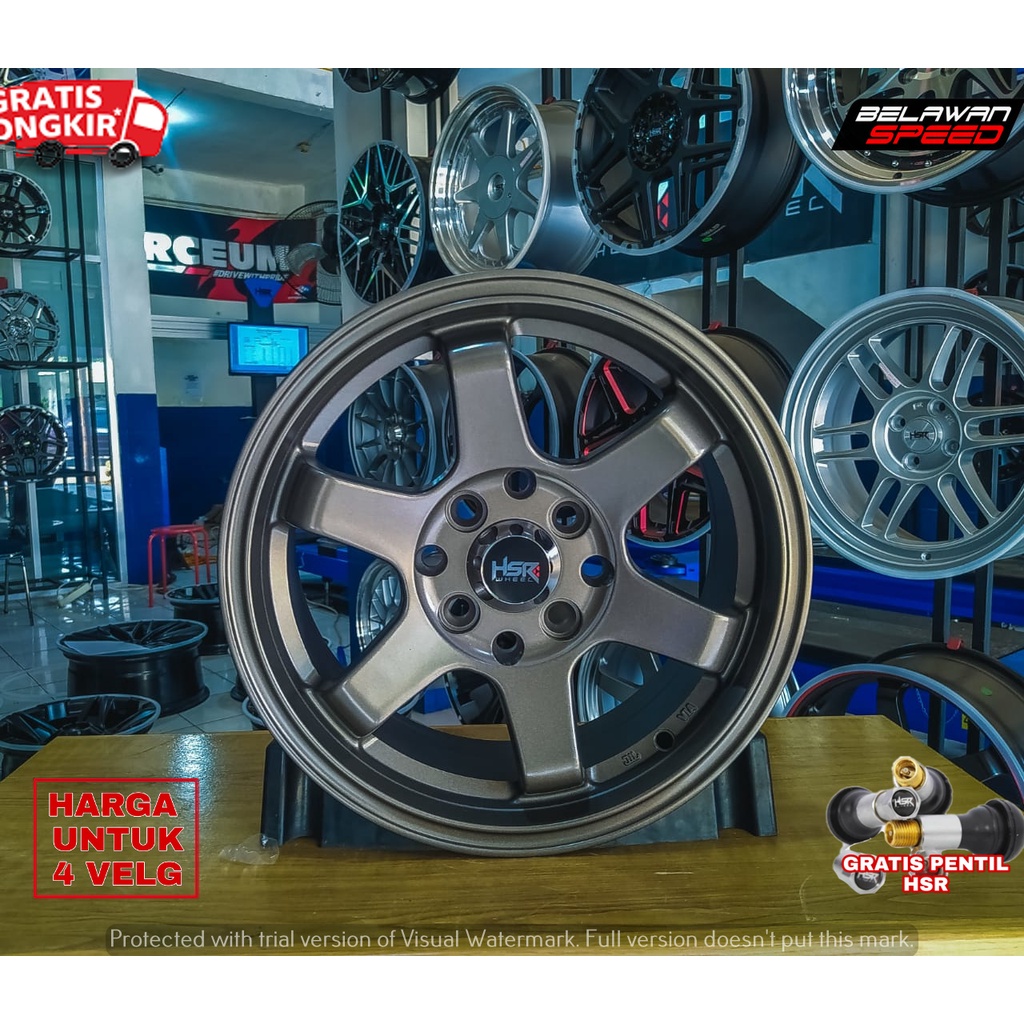 VELG RACING MURAH R14 MOBIL AVANZA NISSAN MARCH KIA PICANTO BRIO XENIA RING 14 HSR HIROSHIMA