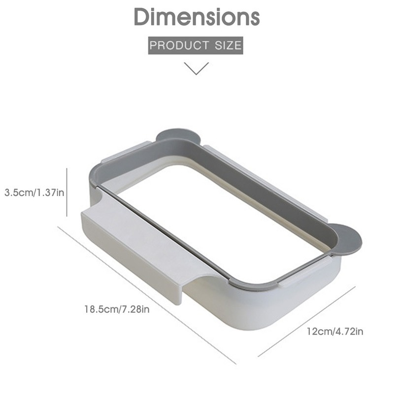 Rak Gantung Penyimpanan Kantong Sampah Bentuk Telinga Panda Bahan Plastik ABS Multifungsi Untuk Dapur