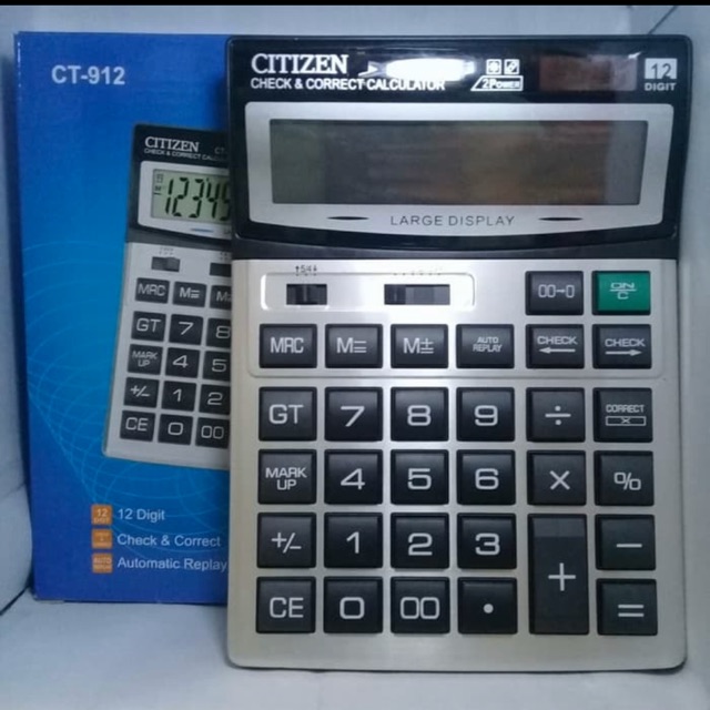 

Calculator Citizen CT-912 Kalkulator Meja Dagang Ukuran Besar