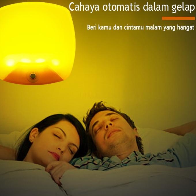 LED Lampu Malam Kecil Kamar Tidur Kamar Bayi Pelindung Mata Lampu Samping Tempat Tidur Hangat [KSB. 