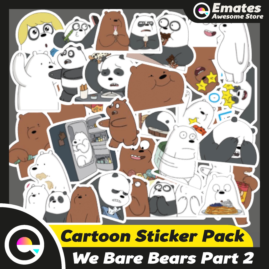 

[50pcs] Stiker Sticker We Bare Bears #2 Stiker Pack Aesthetic Laptop Waterproof