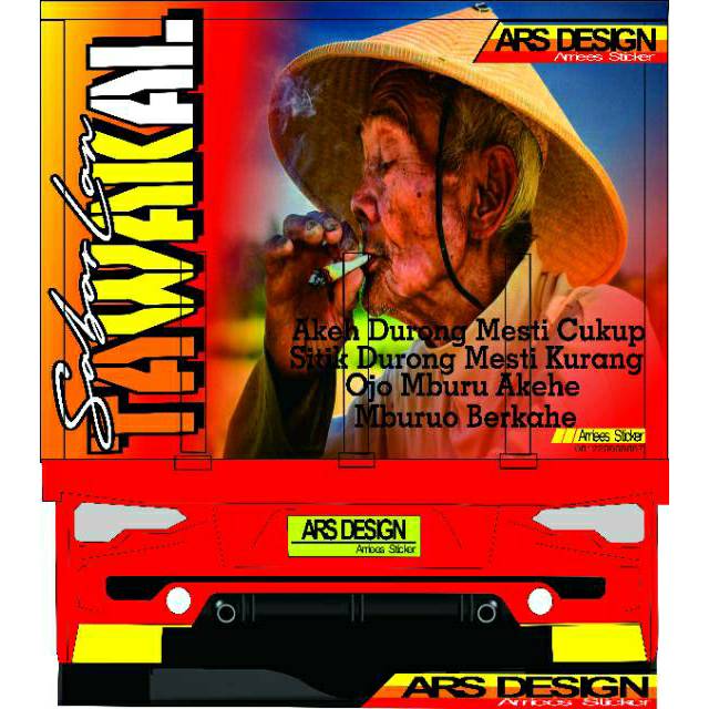 Sticker Bak Belakang Truck Ukuran Tinggi 1 5m X Lebar 2m Atau 1 8mx2m Shopee Indonesia