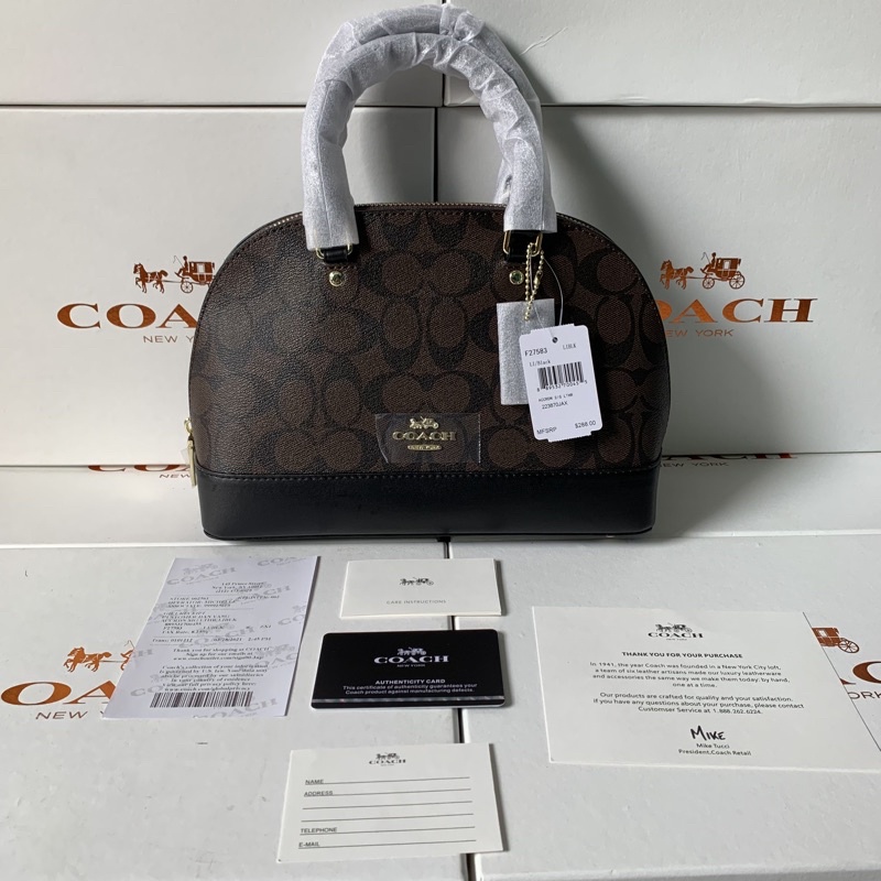 COACH MINI SIERRA SATCHEL IN SIGNATURE CANVAS (COACH F27583)