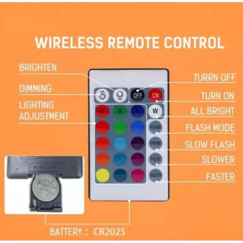 LAMPU SOROT RGB WARNA WARNI remote 50W