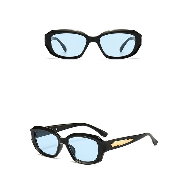 Kacamata Hitam Wanita Model Eropa + Amerika retro frame Persegi Panjang Kecil
