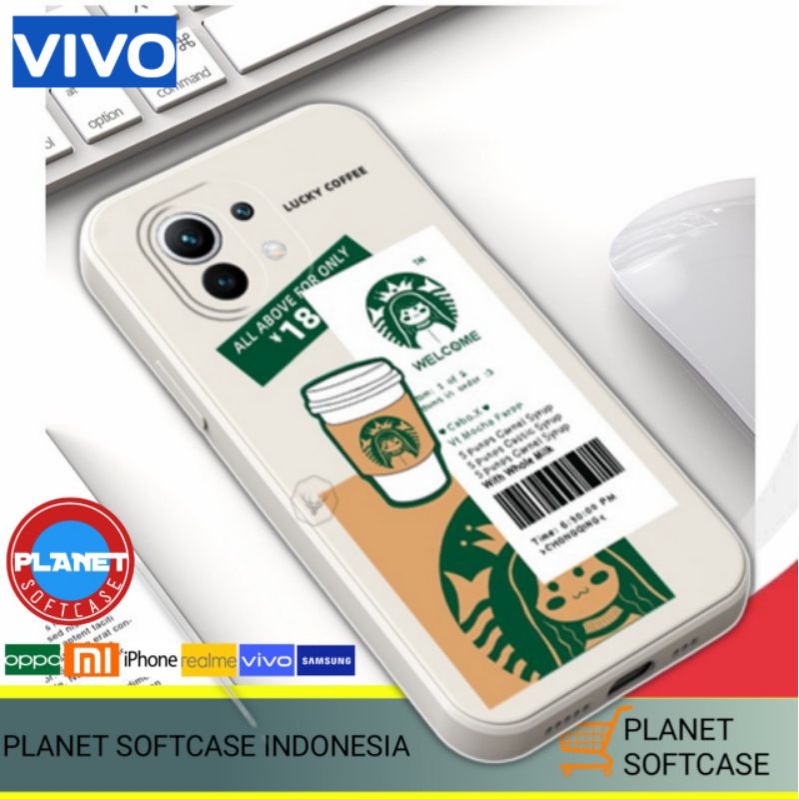 Silikon Silicon Case Softcase Kondom Pelindung Starbucks Hp VIVO Y12 Y15 Y17 Y20 Y20s Y12s Y21 Y21s 
