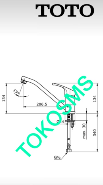 kran air sink toto TX604KDN original tx 604 kdn