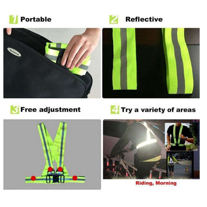 ROMPI SAFETY PROYEK KARET V Elastic Reflective Vest bangunan sepeda