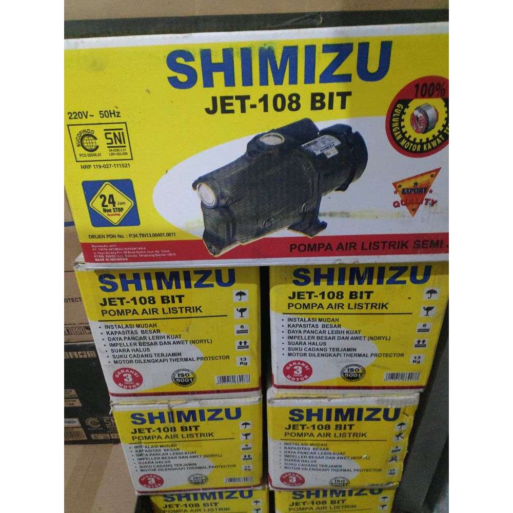 [BISA GOSEND] SHIMIZU Pompa Air Semi Jet Pump 108 BIT / Water Pump Semi JET Shimitsu Semi JET-108