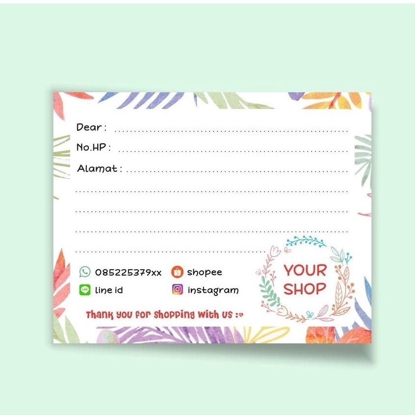 

STIKER LABEL PENGIRIMAN OLSHOP/STIKER PENGIRIMAN OLSHOP MURAH/STIKER PENGIRIMAN ONLINE SHOP-SHOPEE