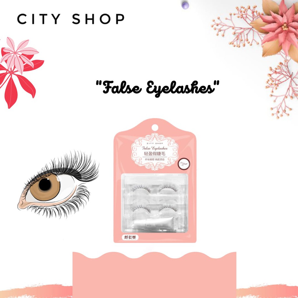 CITY SHOP False Eyelashes - Bulu Mata Palsu 2 pasang