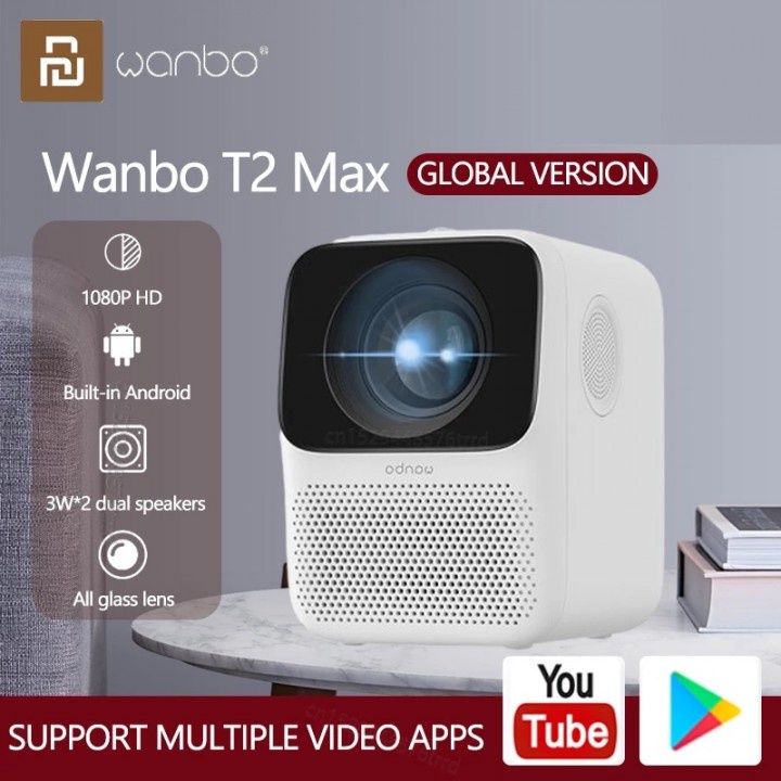 109 WANBO T2 MAX - Smart Mini Projector 250 ANSI Lumens - Global  Version