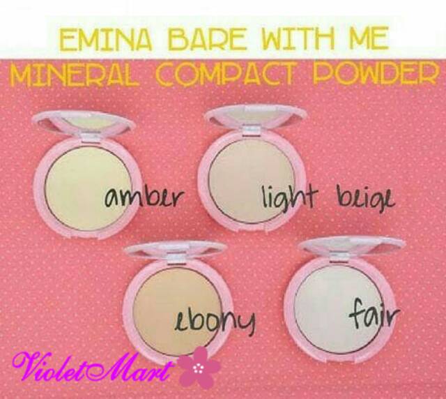 Emina Bare With Me Mineral Compact Powder 03 Amber Shopee Indonesia