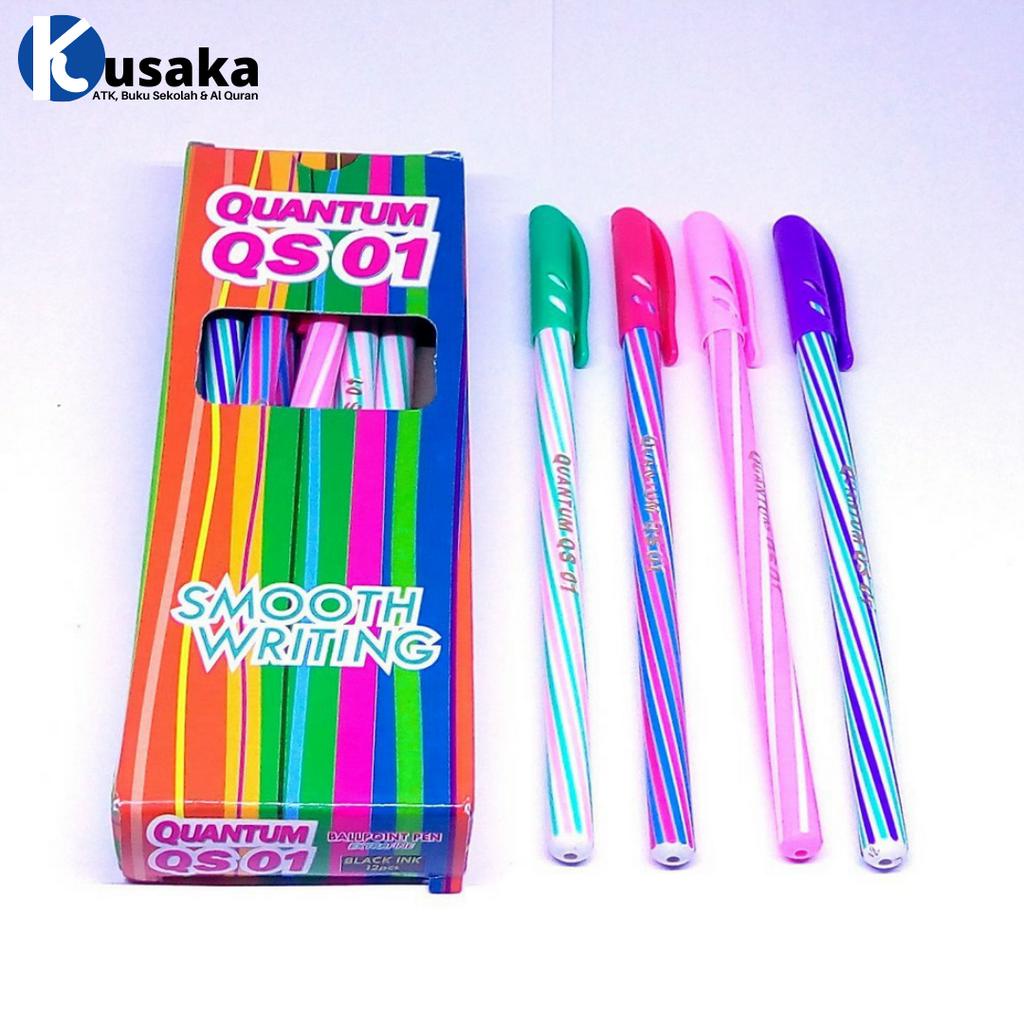 

Pulpen Bolpoint Bolpen 0.5 mm Quantum QS01 Standard Tinta Hitam 12 Pcs (1box)