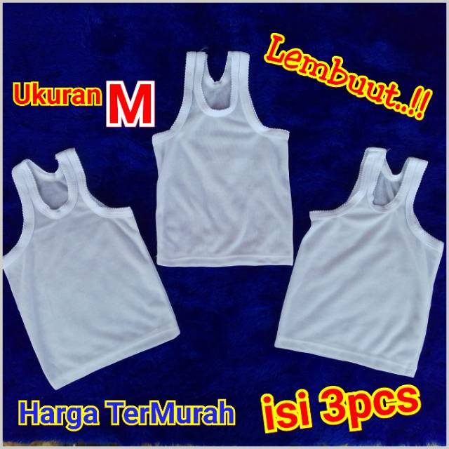 Singlet Bayi 3pcs UKURAN M kaos dalam baju anak bayi