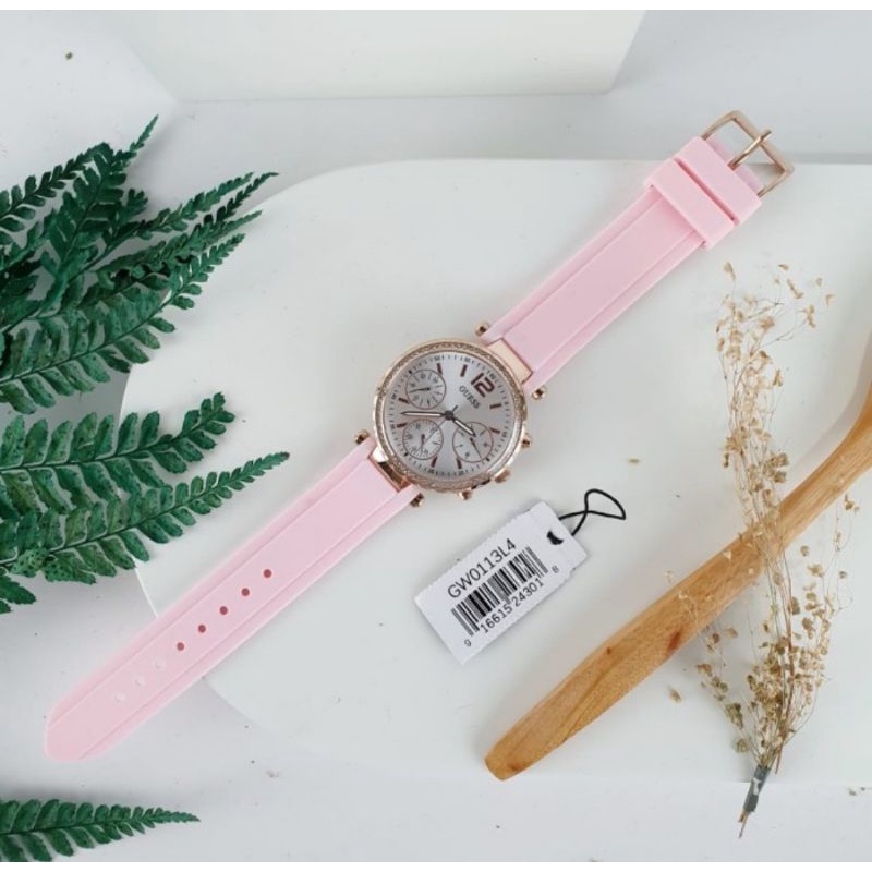 JamTangan Guess Cewek Stainless steel + Box Original