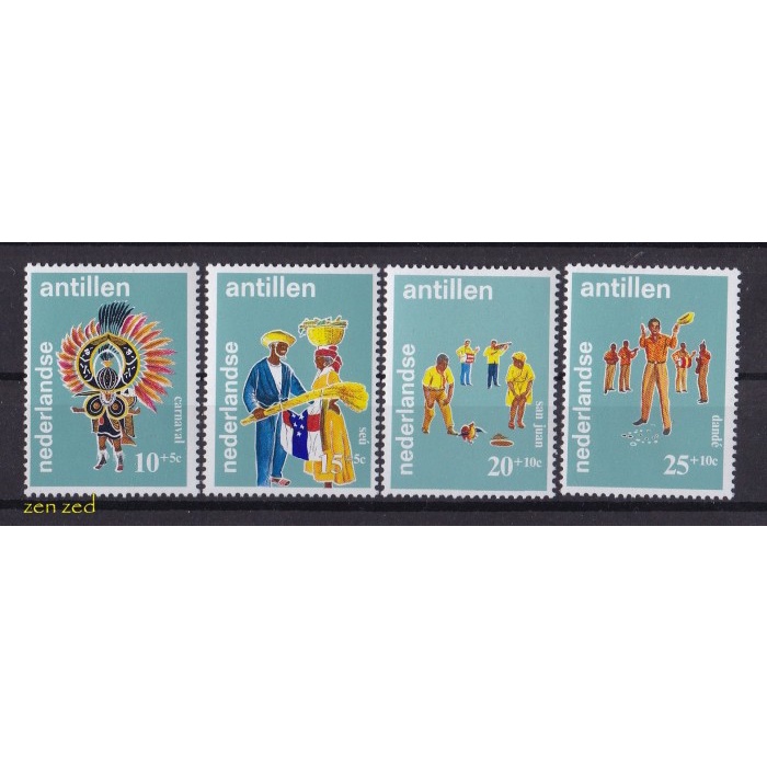 

0084 Perangko Antilen Belanda 1969 Social and Cultural Welfare 4v Mnh