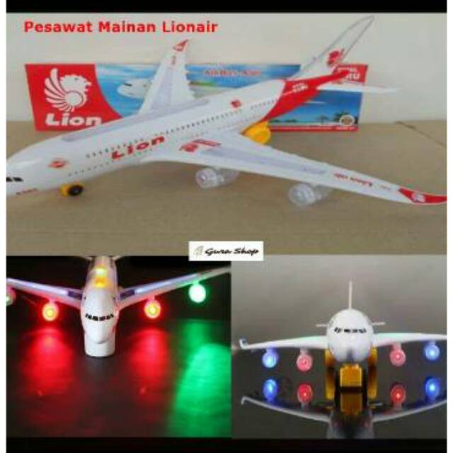 Mainan Pesawat Miniatur Lion Air Model Airbus A380