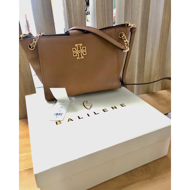 Preloved TB Tory Burch Britten Mini Tote Bark