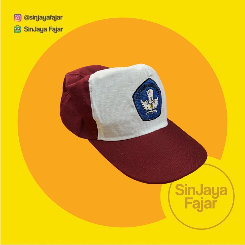 Topi SD Merah Seragam Sekolah FAJAR