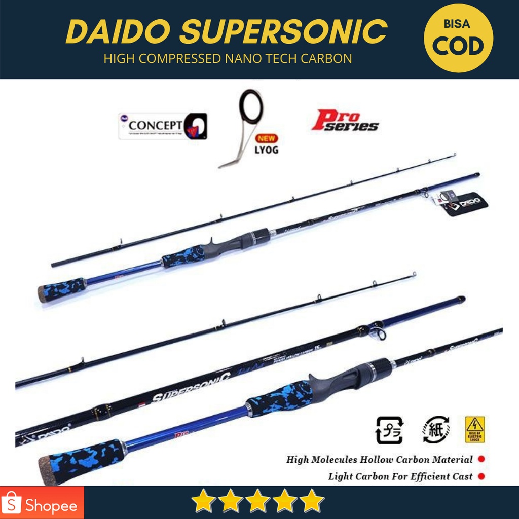 Joran Daido Supersonic Pro Series Bait Cast Japan Style 180cm Joran Casting Ready 18 lb dan 20 lb